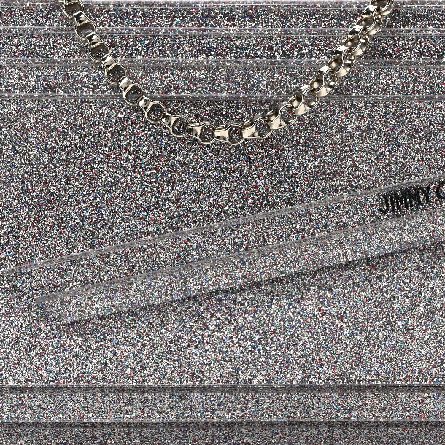 Jimmy Choo Acrylic Glitter Micro Candy Clutch Silver 7 of 11