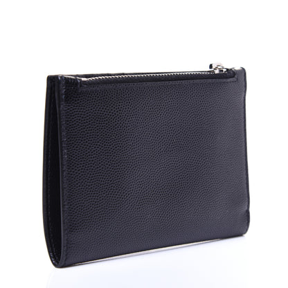 Saint Laurent Grain De Poudre Zipped Card Case Black 3 of 10