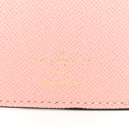 Louis Vuitton Damier Ebene Victorine Wallet Rose Ballerine 6 of 7