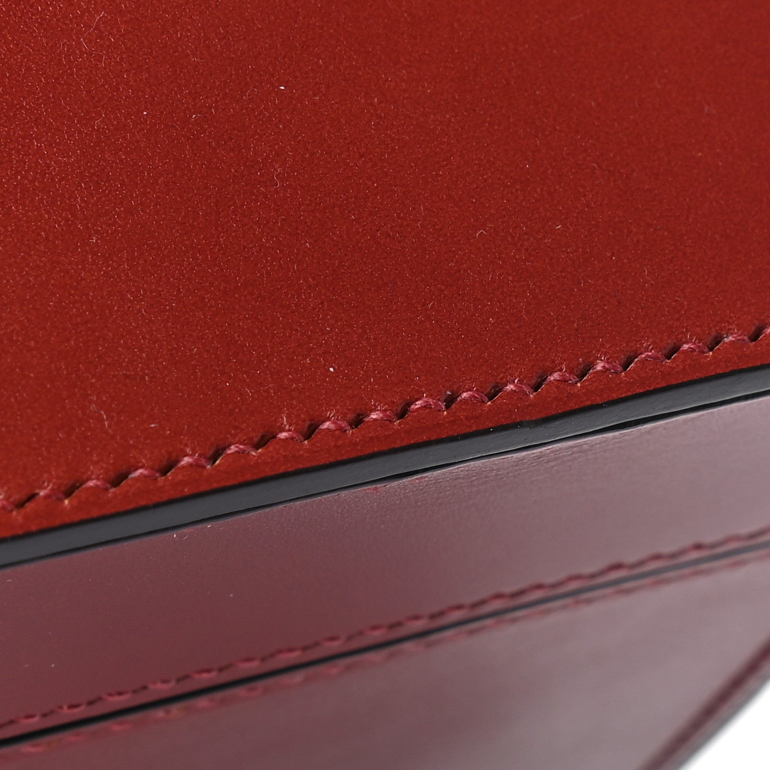 Moynat Calfskin Mini Vanity Case Clutch Scarlet Red 9 of 10