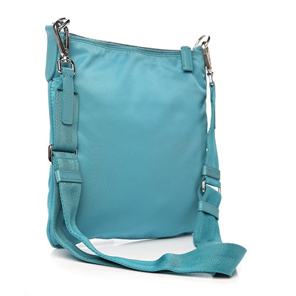 Prada Nylon Vela Flat Messenger Bag Turchese 2 of 8