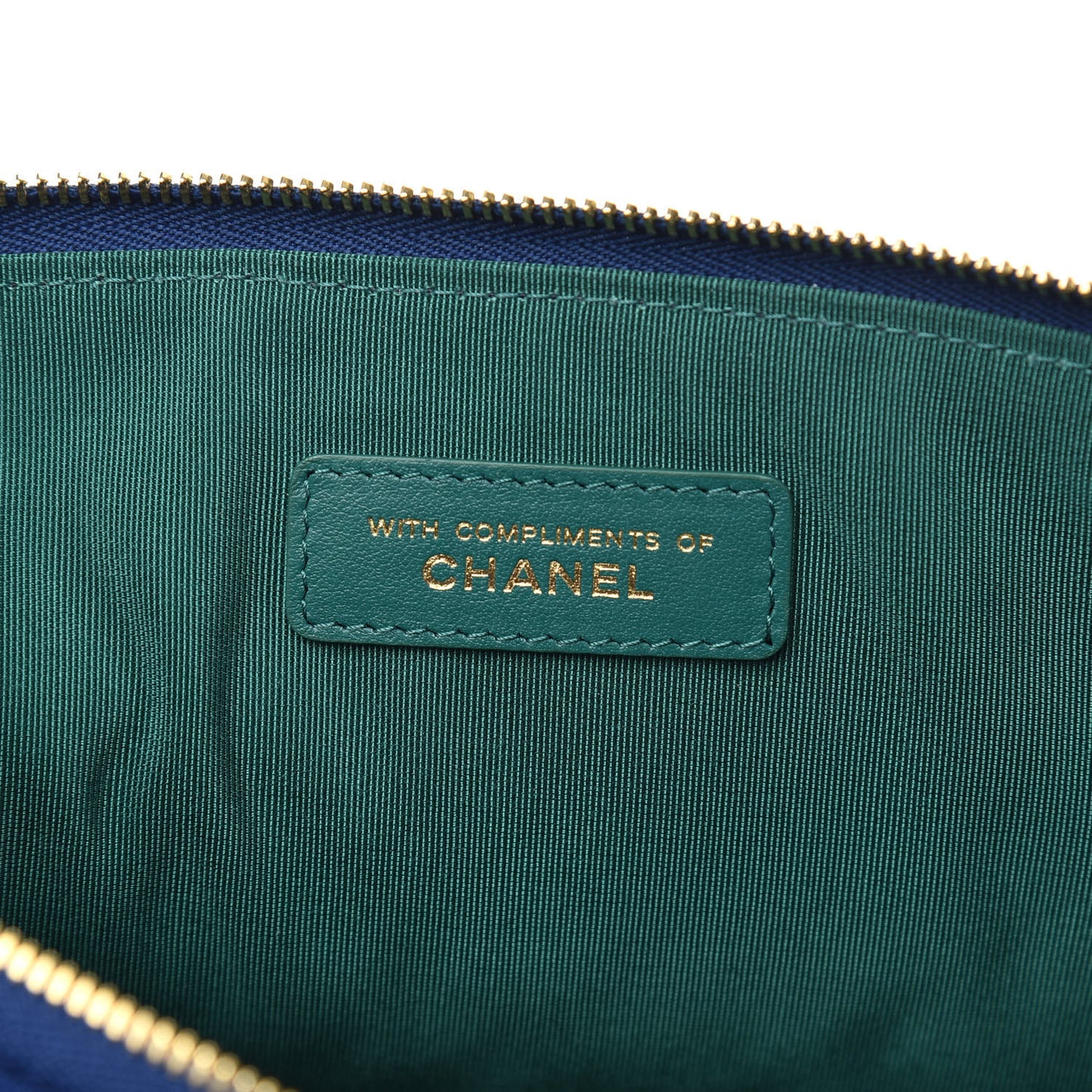 Jersey Quilted Medium Cosmetic Case Blue