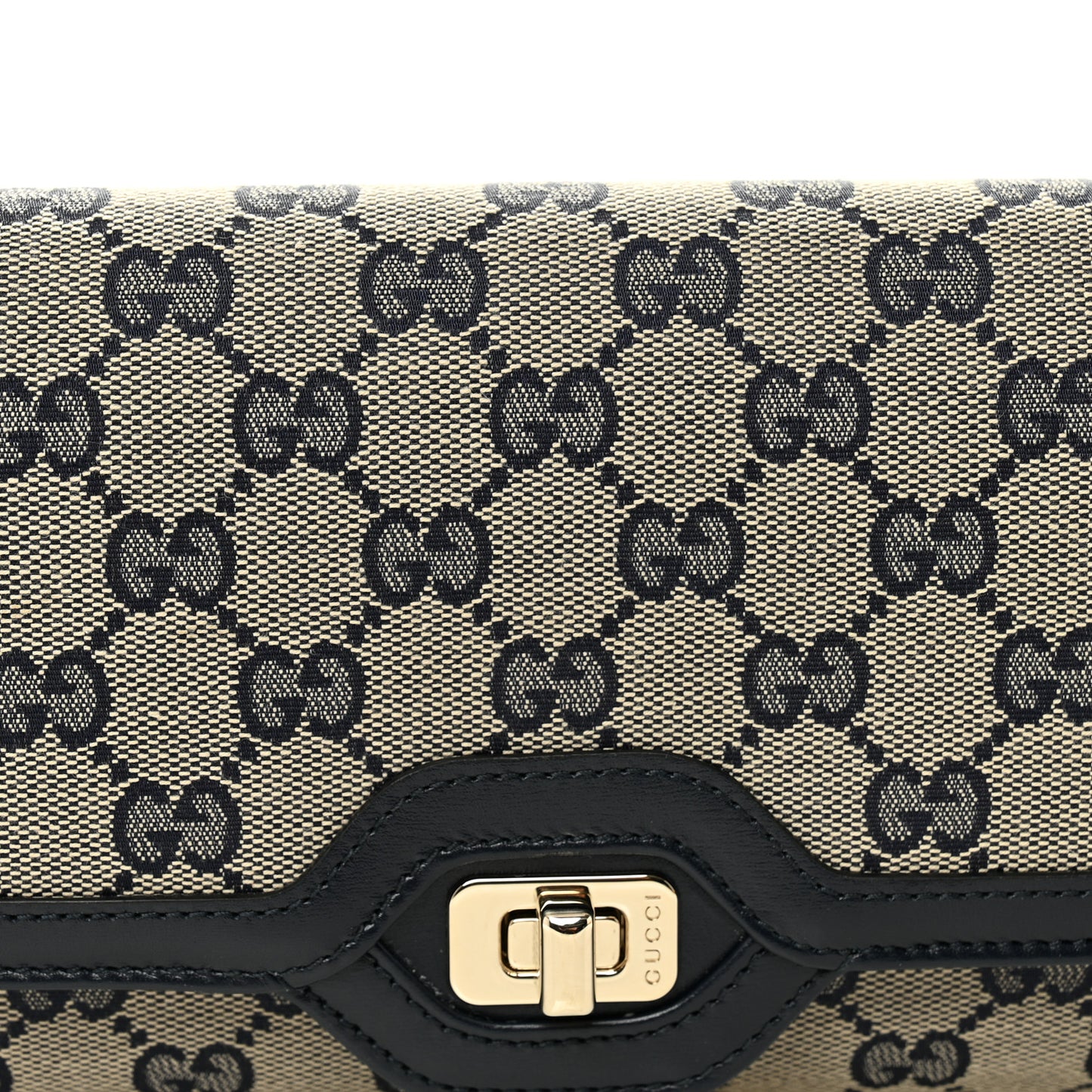 GG Monogram Small Luce Shoulder Bag Beige Blue