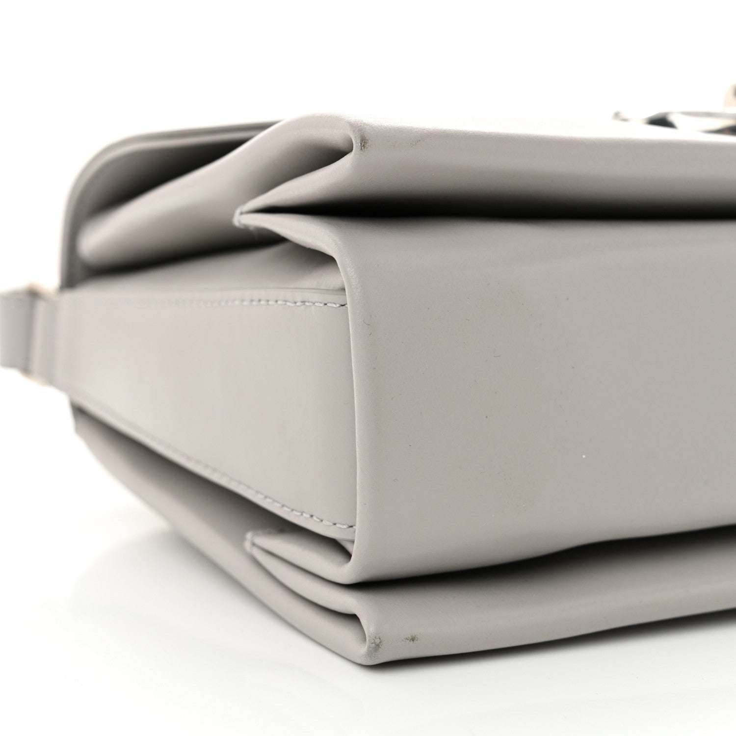 Mulberry High Gloss Calfskin Lana Top Handle Pale Grey 9 of 13