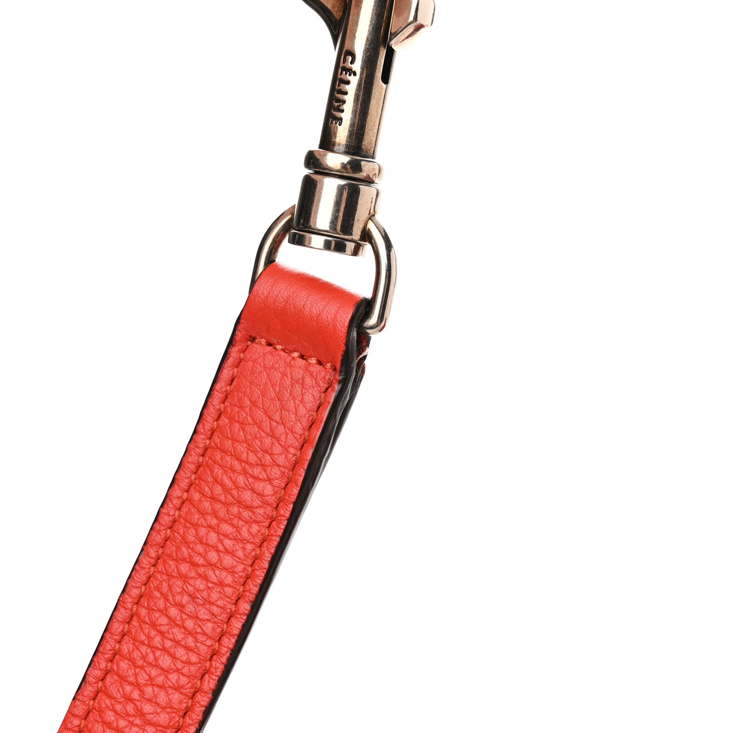 Drummed Calfskin Nano Luggage Vermillion