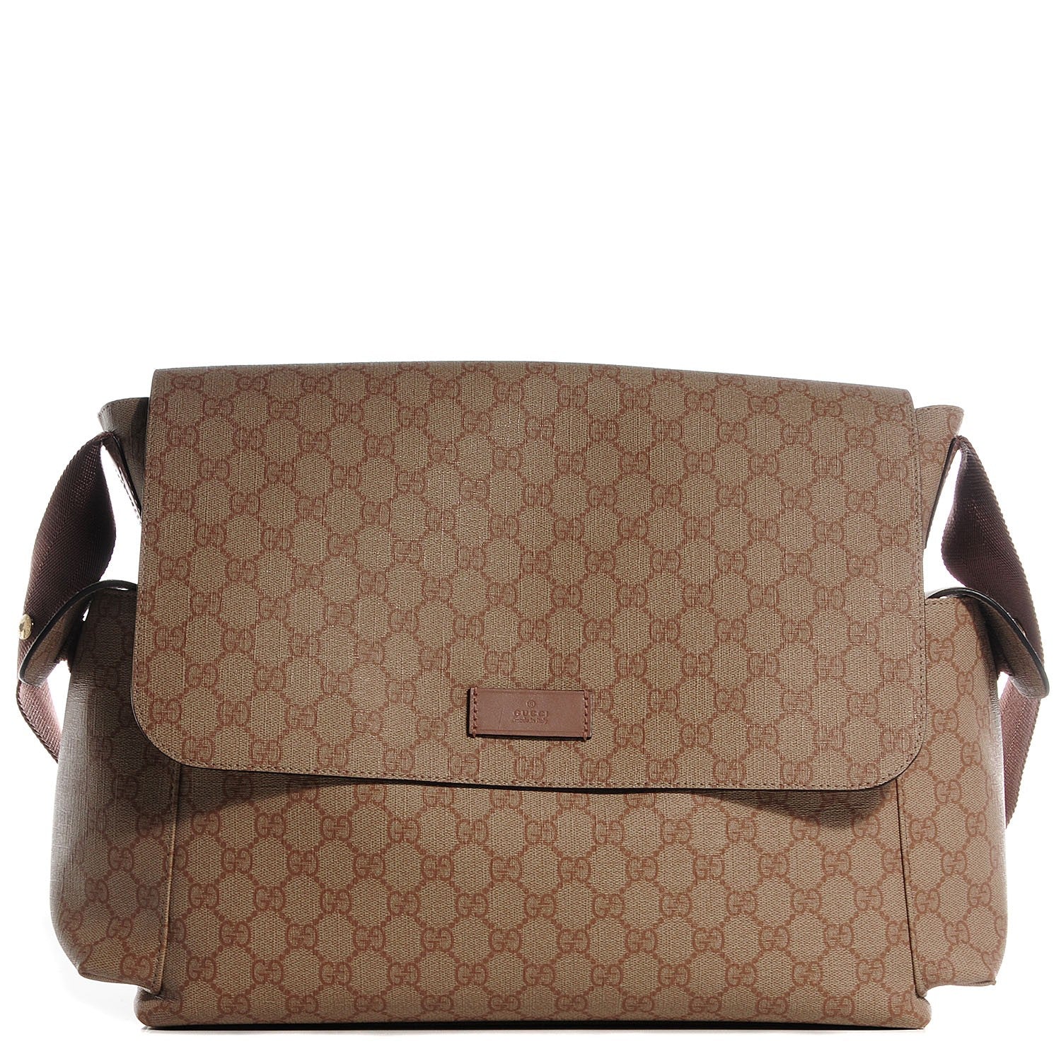 Gucci GG Plus Monogram Messenger Diaper Bag Brown 1 of 10