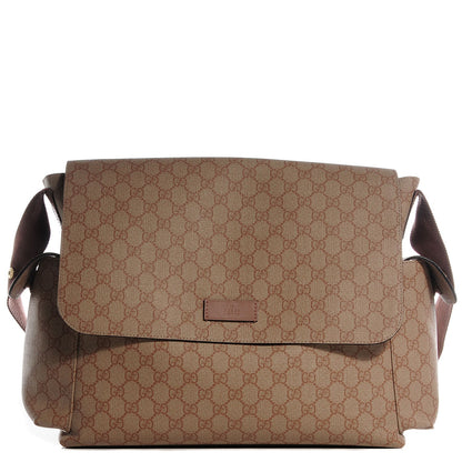 Gucci GG Plus Monogram Messenger Diaper Bag Brown 1 of 10