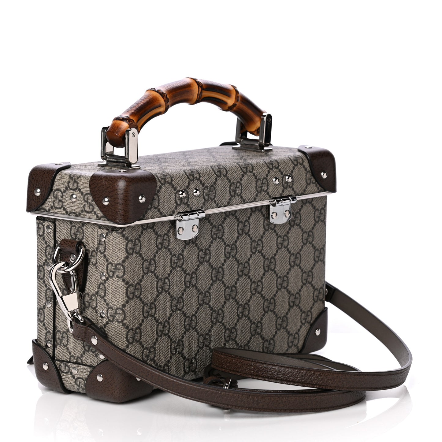 GG Supreme Monogram Globe-Trotter Beauty Case Brown