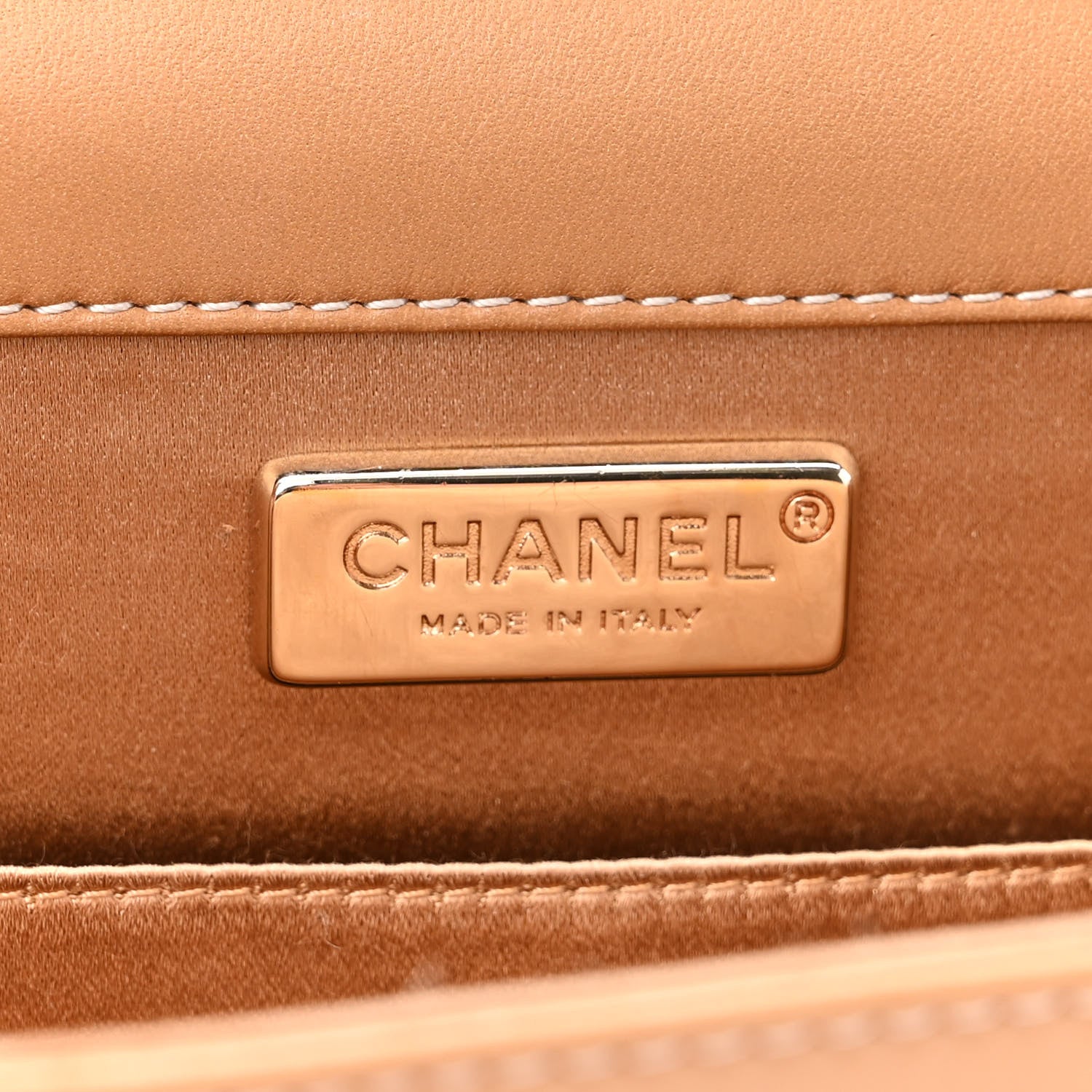 Chanel Lambskin CC Stitch Wallet On Chain WOC Beige White 6 of 11