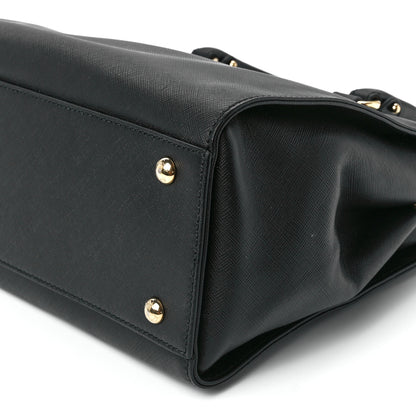 Salvatore Ferragamo Saffiano Small Beky Tote Black 13 of 13