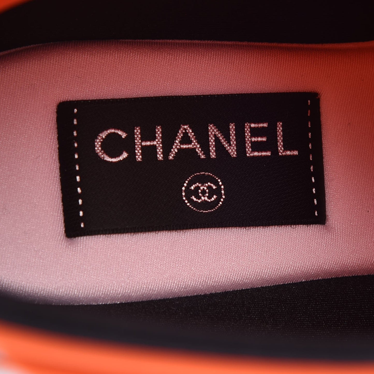 Suede Calfskin Lambskin Neoprene High Top CC Sneakers 39 White Fluo Orange