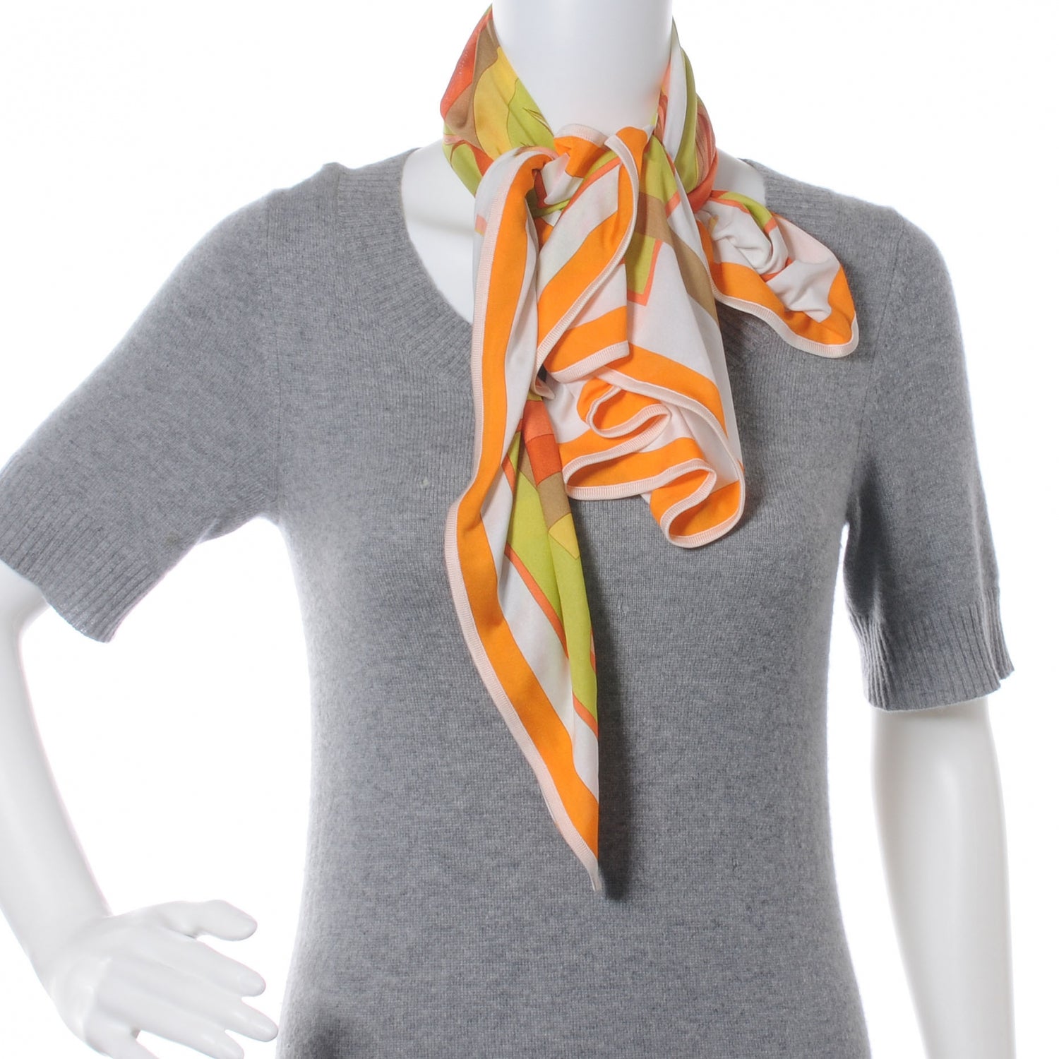 Hermes Silk Jersey Arcs en Ciel Scarf 90 8 of 8