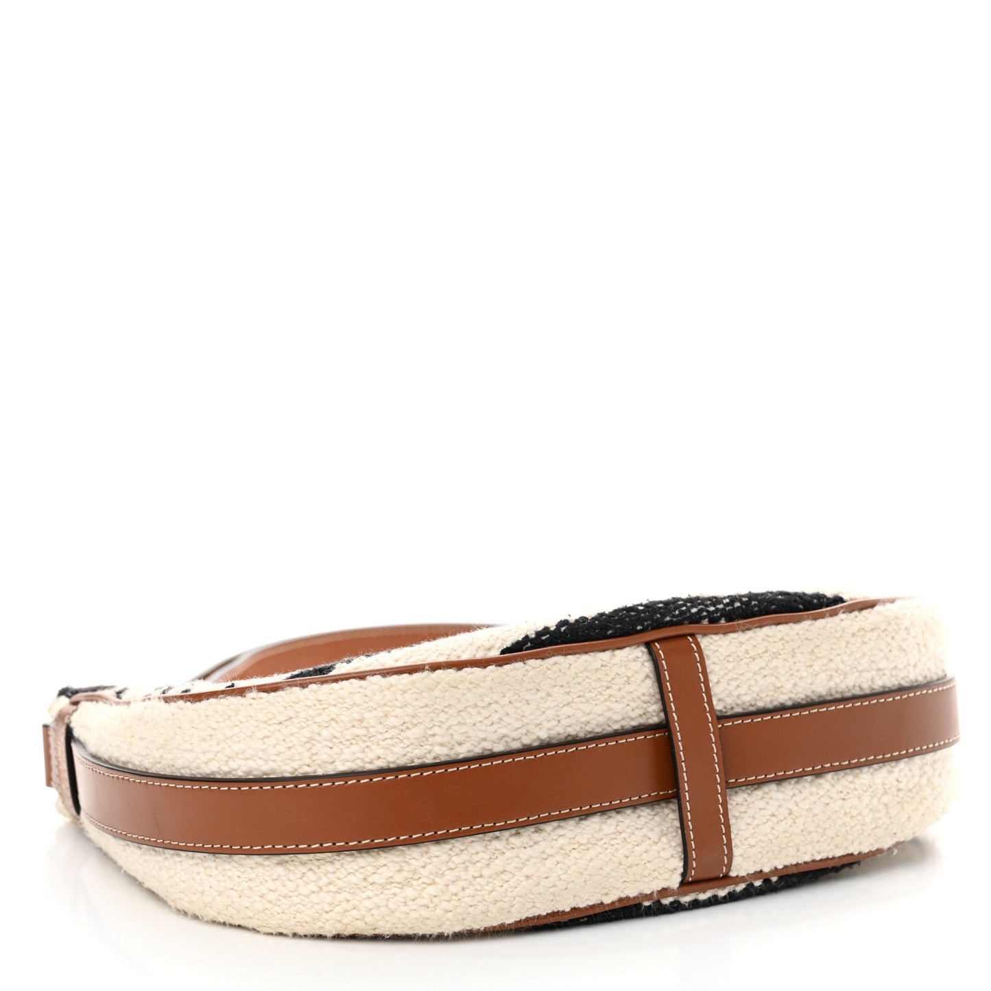 Textile Medium Ava Shoulder Bag White Black