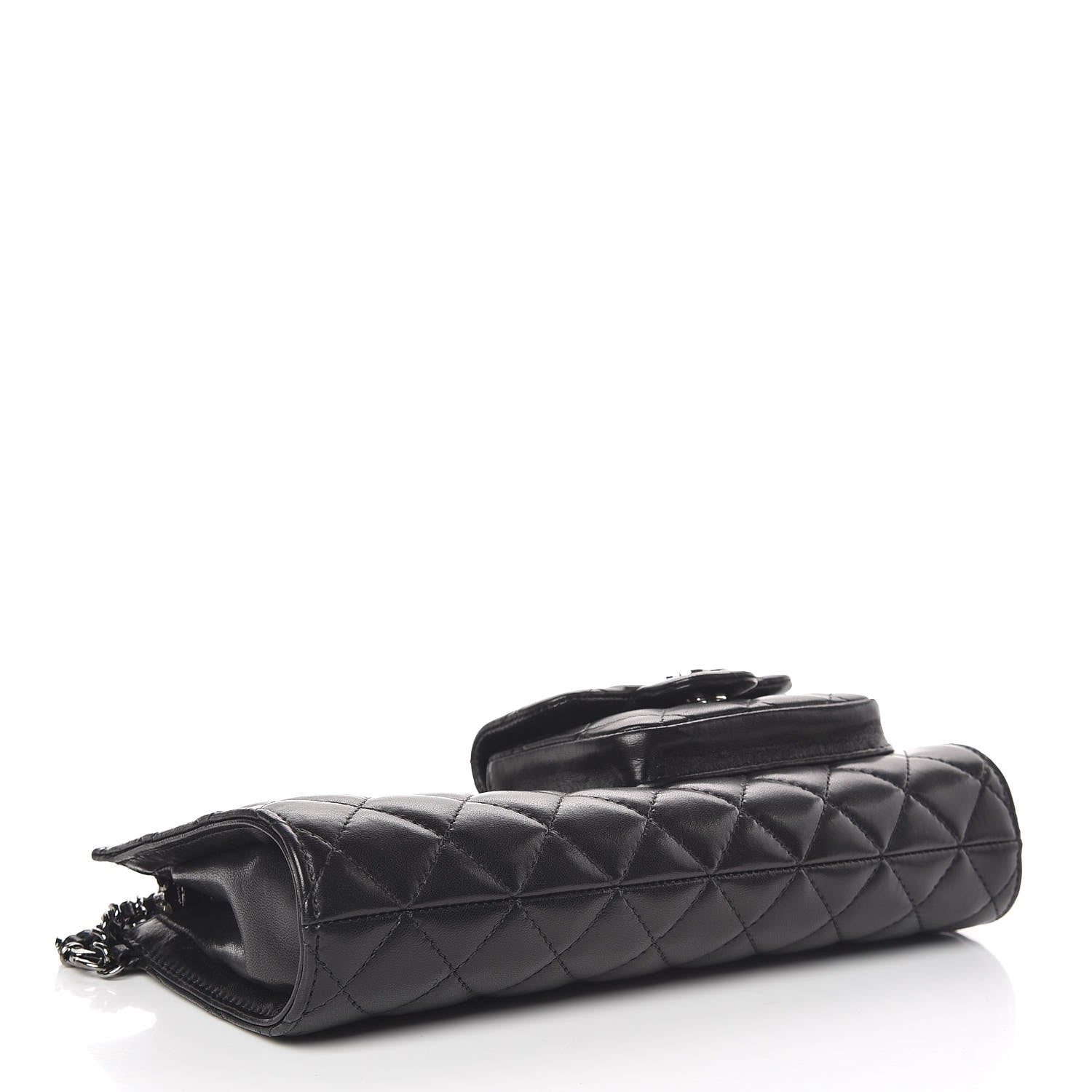 Chanel Lambskin Mineral Nights Pochette Wristlet Black 4 of 9