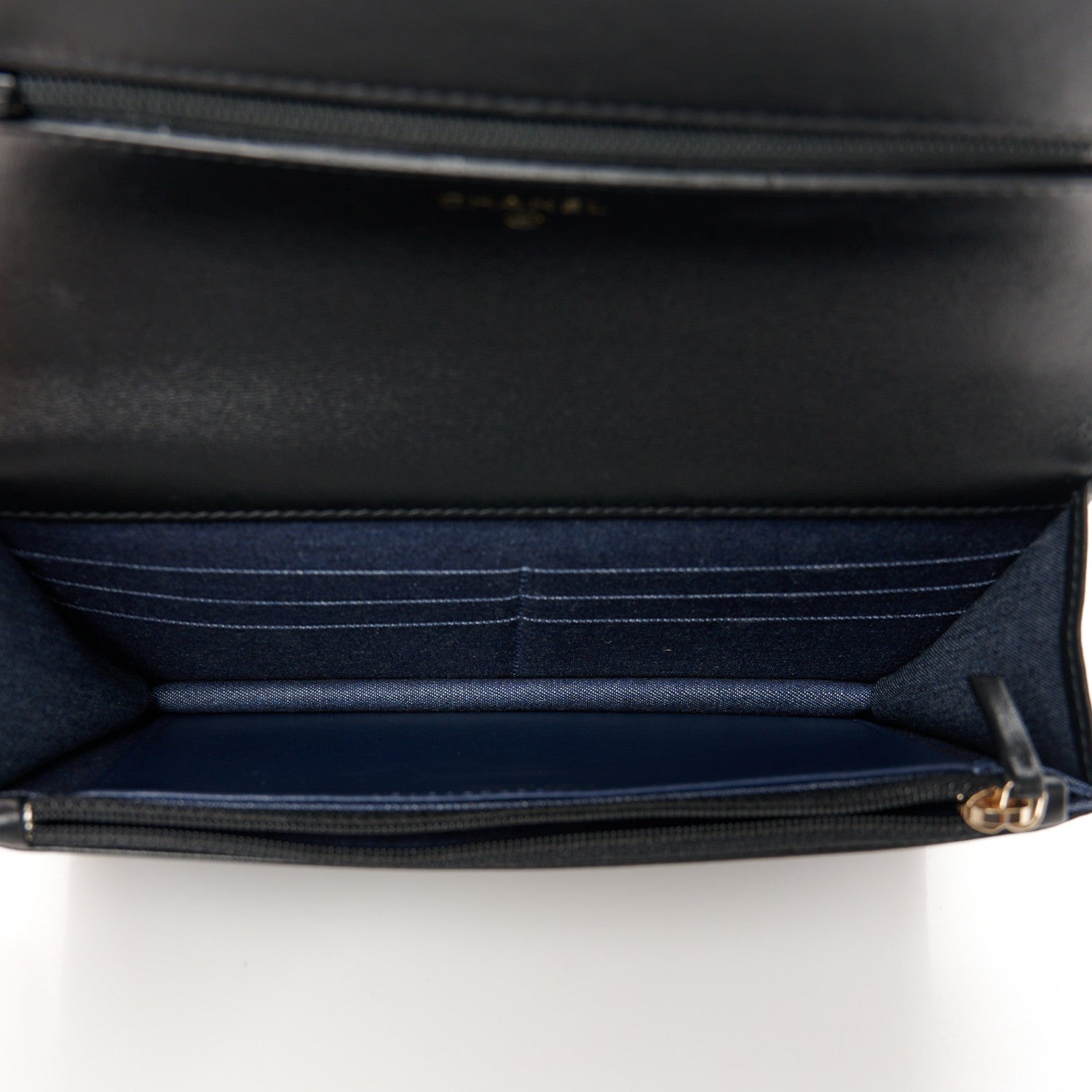 Chanel Lambskin Plexi Quilted Wallet On Chain WOC Black 5 of 12