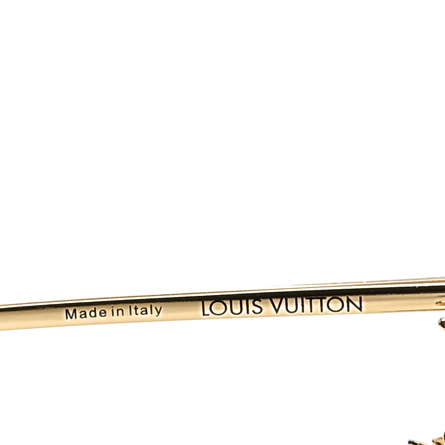 Louis Vuitton Metal LV Charm Cat Eye Sunglasses Z1720U Gold 5 of 8