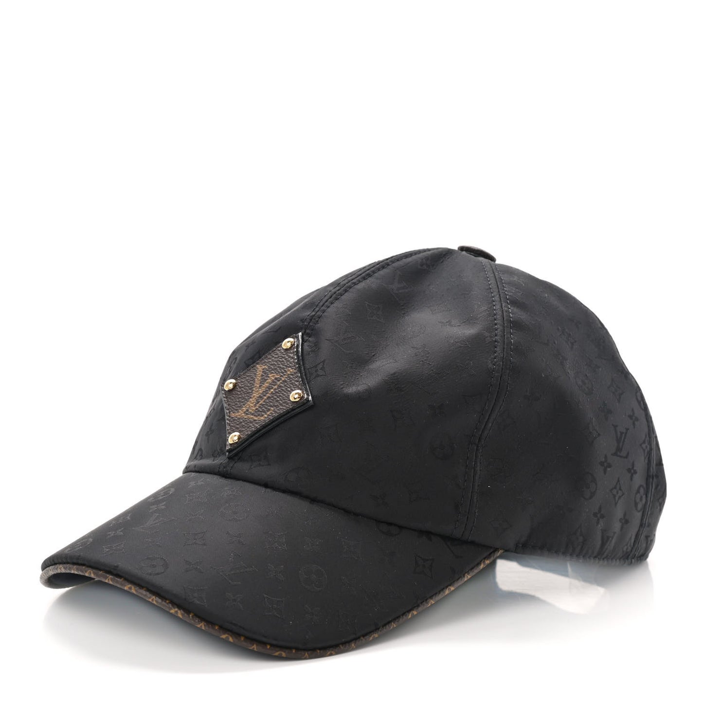Silk Monogram Cap L Black
