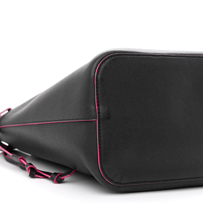 Louis Vuitton Calfskin Lockme Bucket Black 9 of 11