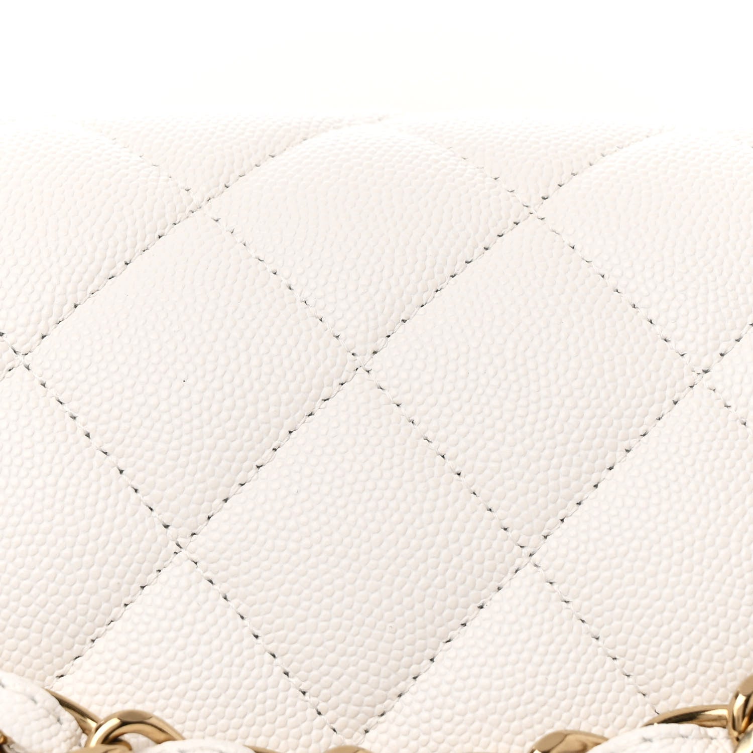 Chanel Caviar Quilted Jumbo Double Flap White 8 of 11