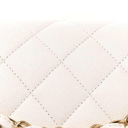Chanel Caviar Quilted Jumbo Double Flap White 8 of 11