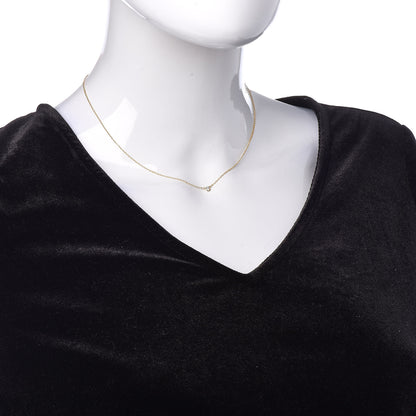 Tiffany 18K Yellow Gold Diamond .05ct Elsa Peretti Diamonds by the Yard Pendant Necklace 2 of 6