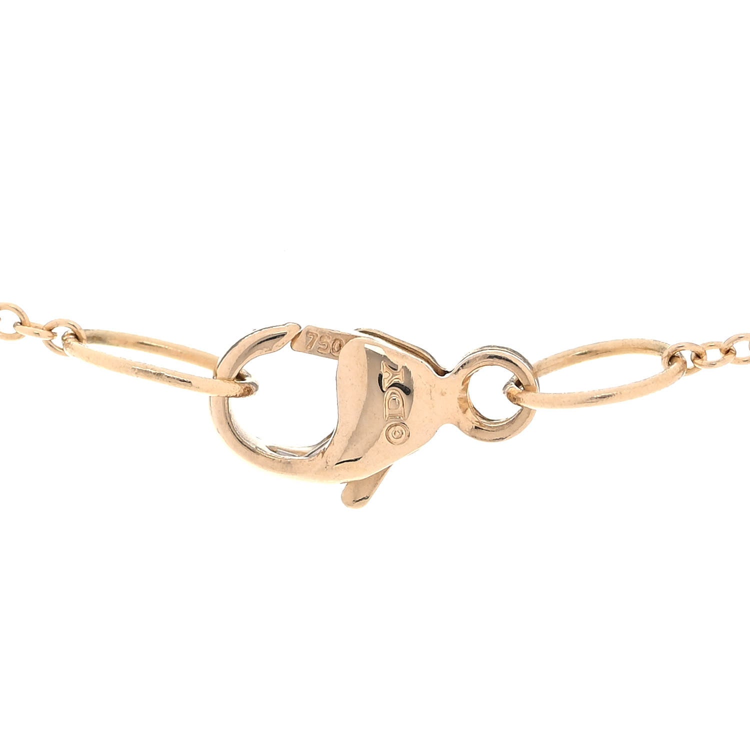 David Yurman 18K Yellow Gold Diamond Initial S Charm Necklace 4 of 5