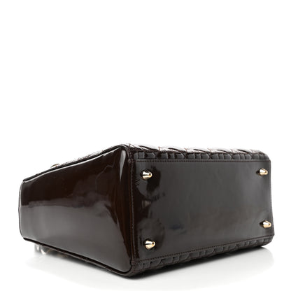Christian Dior Patent Cannage Medium Lady Dior Dark Brown 3 of 4