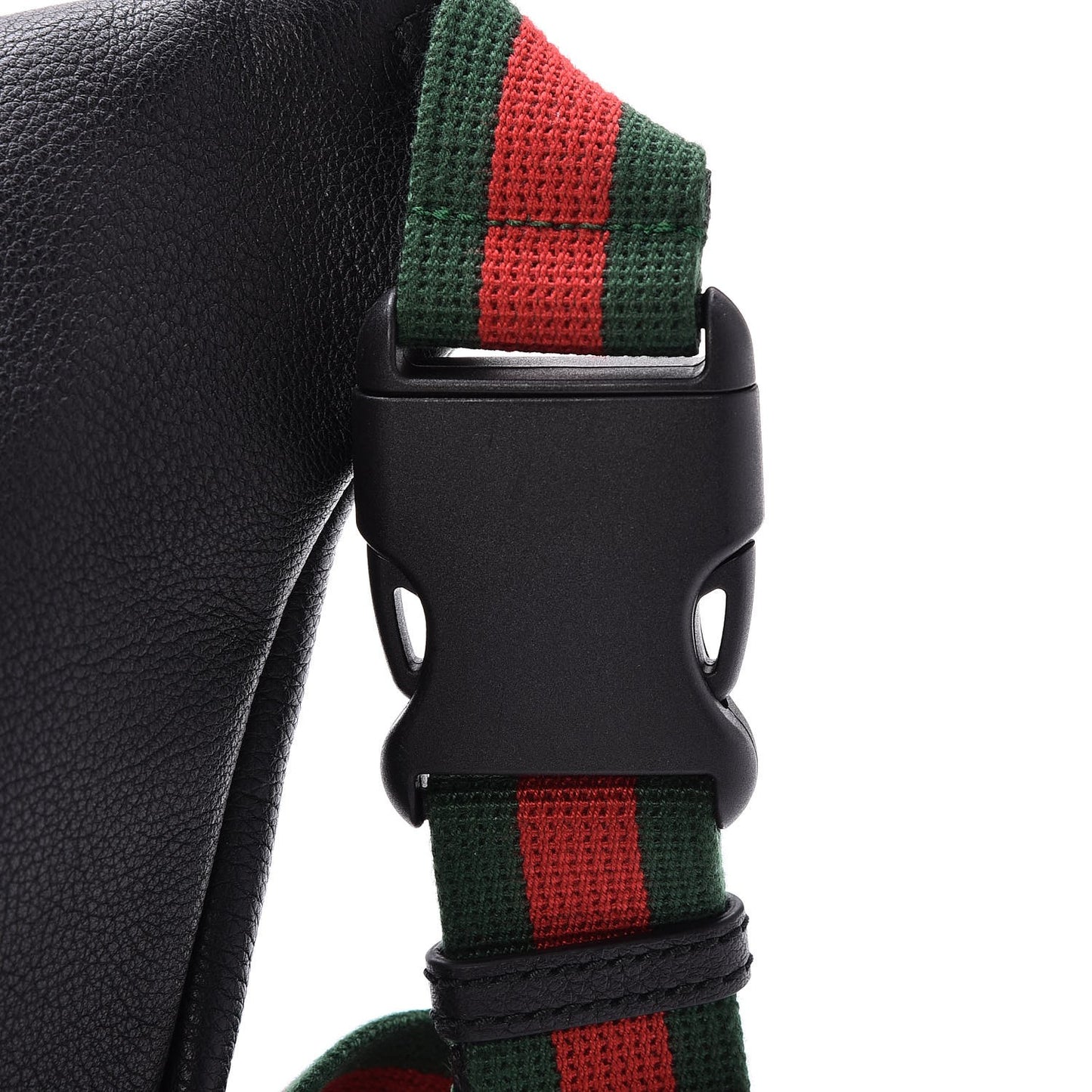 Grained Calfskin Logo Belt Bag Black