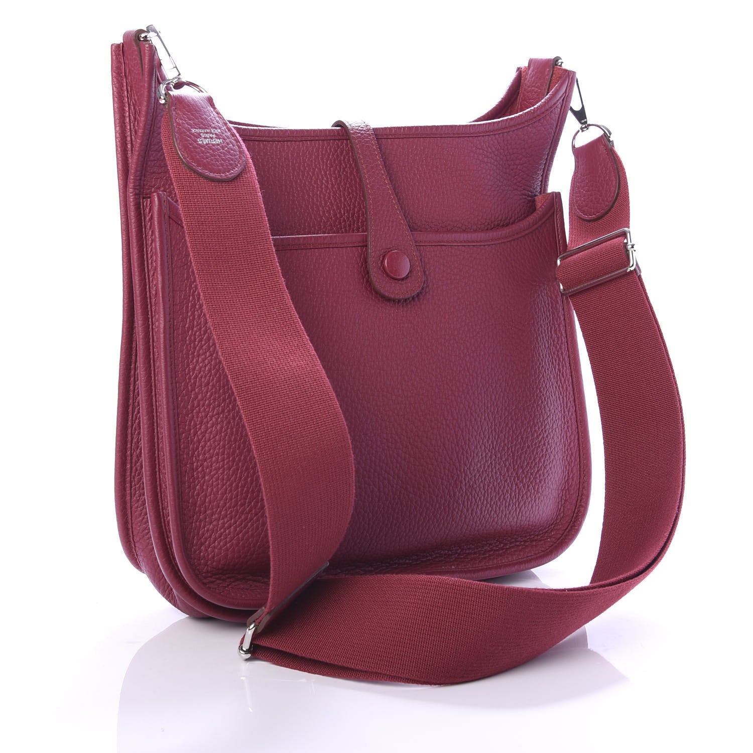 Hermes Taurillon Clemence Evelyne III PM Rubis 2 of 10