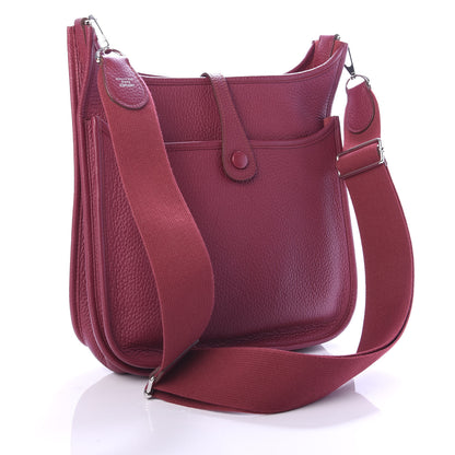 Hermes Taurillon Clemence Evelyne III PM Rubis 2 of 10
