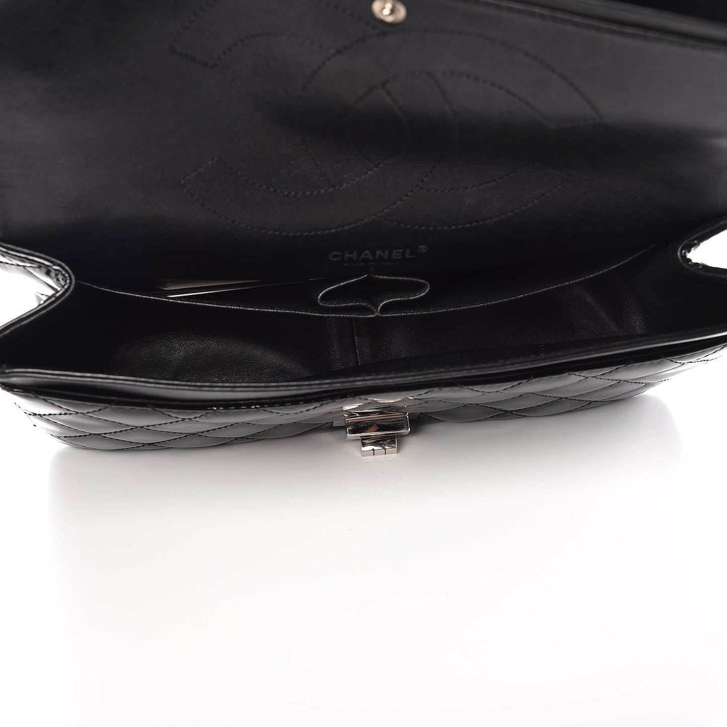 Patent Quilted 2.55 Reissue 227 Flap Black