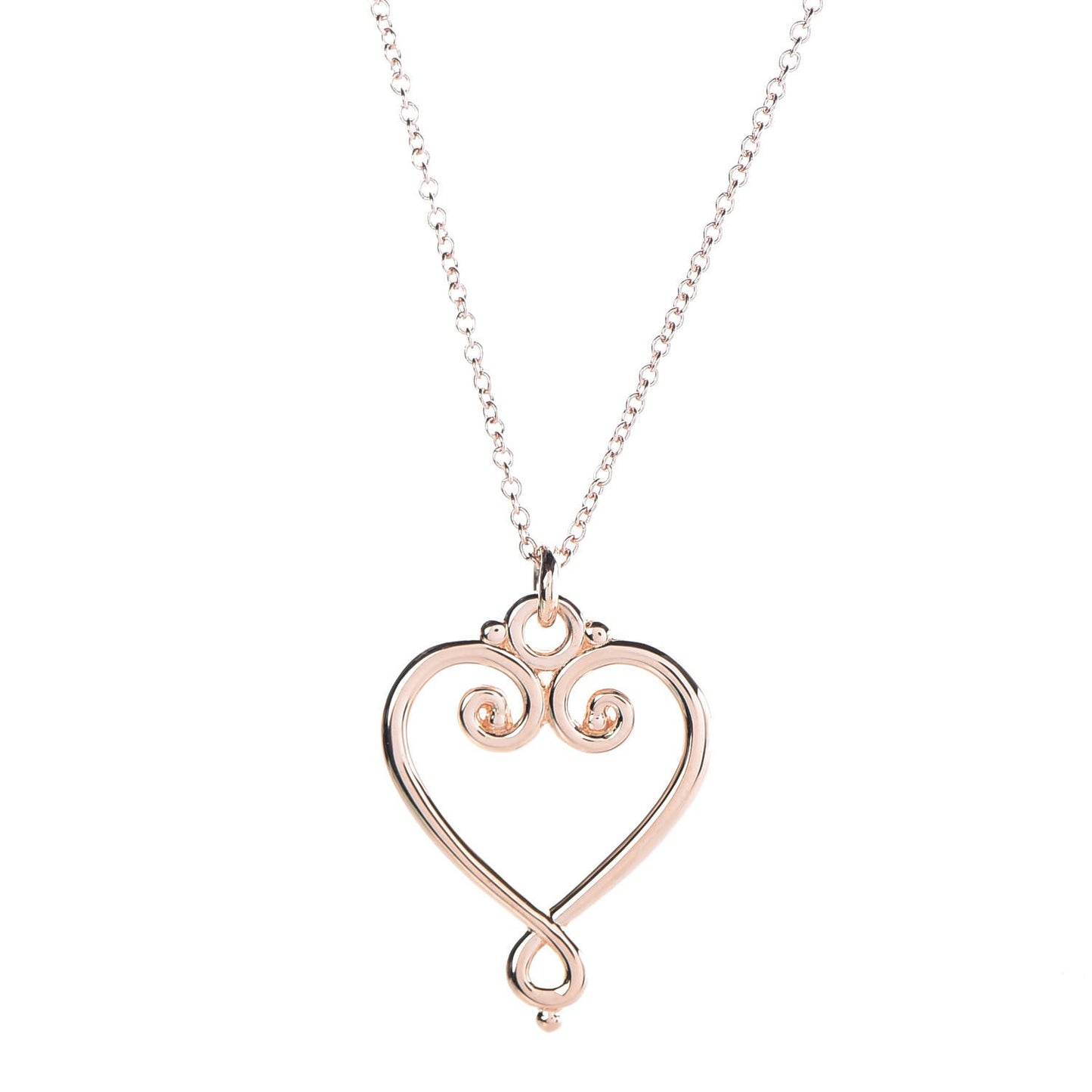 18K Rose Yellow Gold Paloma Picasso Venezia Goldoni Heart Pendant Necklace