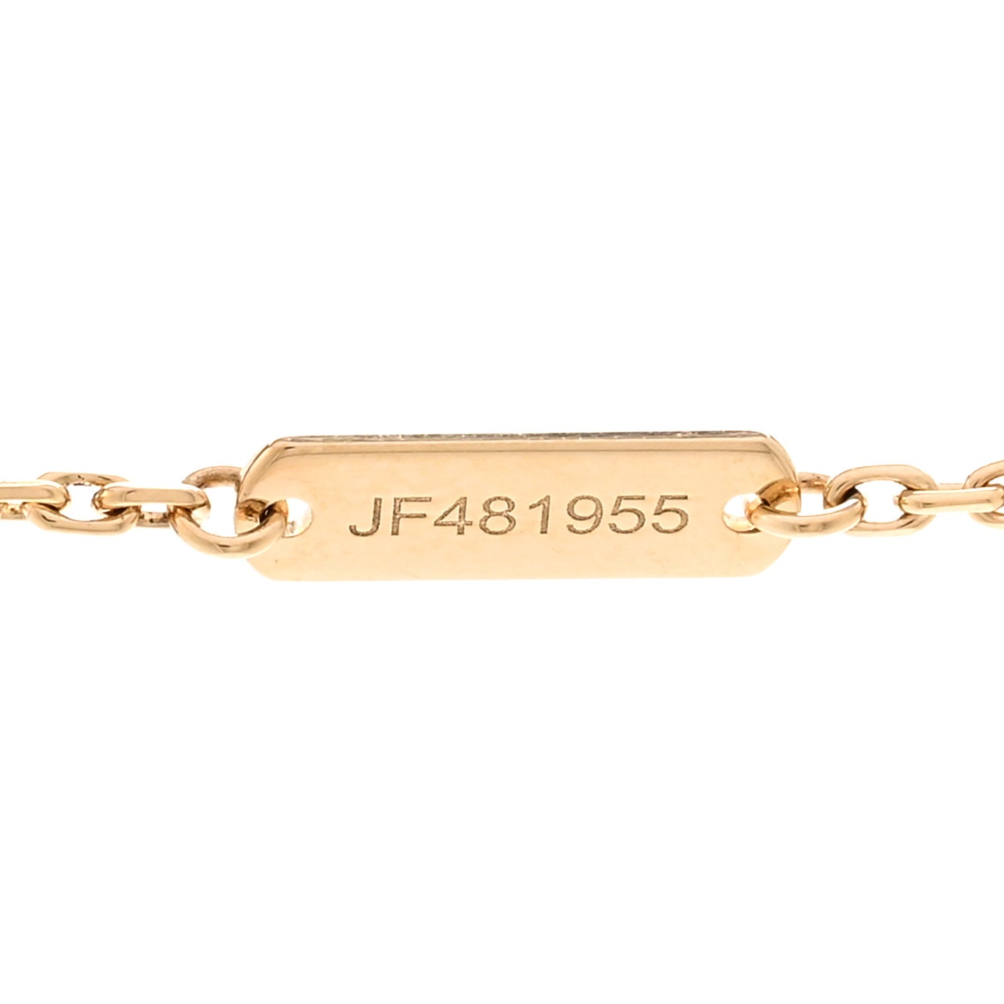 18K Yellow Gold Mother of Pearl Vintage Alhambra Pendant Necklace