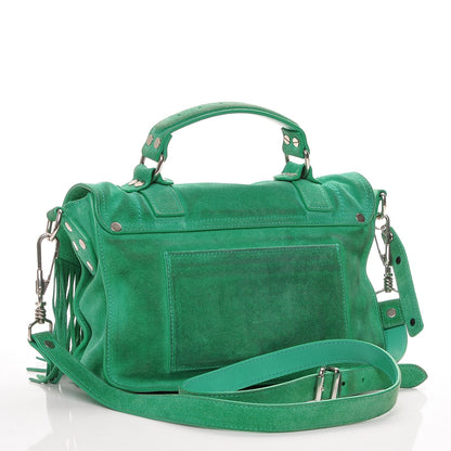 Proenza Schouler Suede Tiny PS1 Fringe Satchel Aloe 3 of 7