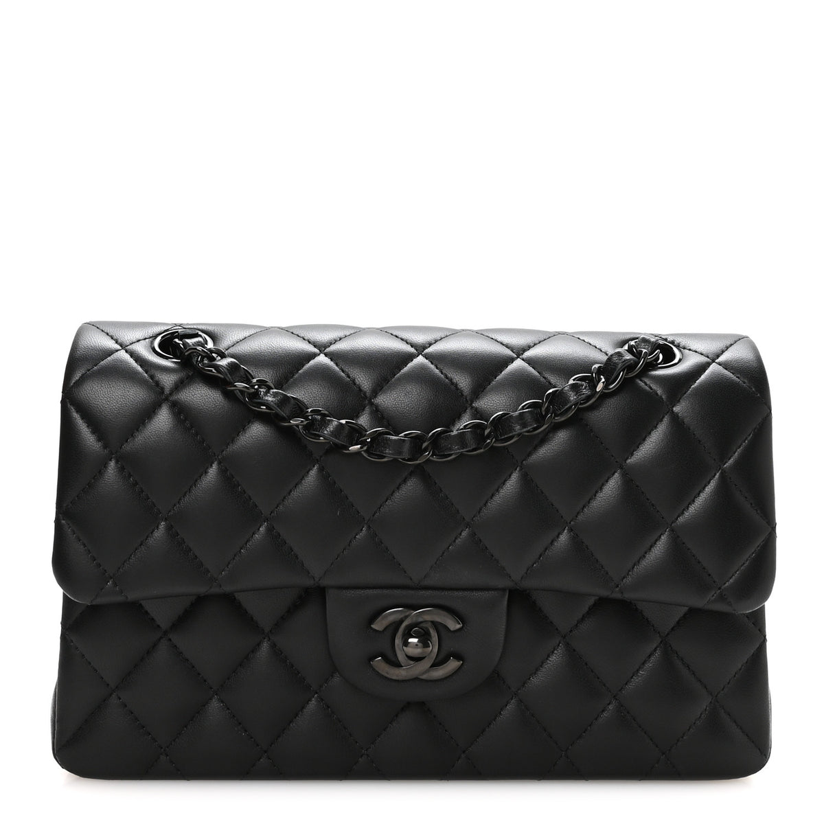 Chanel Lambskin Quilted Small Double Flap So Black 1 of 11