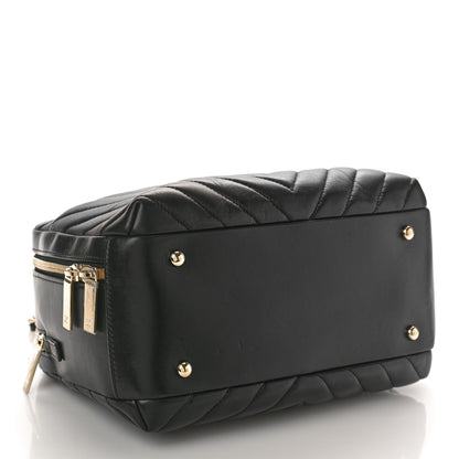 Chanel Lambskin Chevron Quilted Small Trendy CC Bowling Bag Black 4 of 10