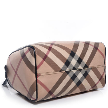 Burberry Nova Check Patent Small Chester Bowling Bag Black 4 of 14