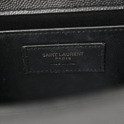 Saint Laurent Grain De Poudre Small Monogram Monochrome Kate Satchel Black 6 of 22
