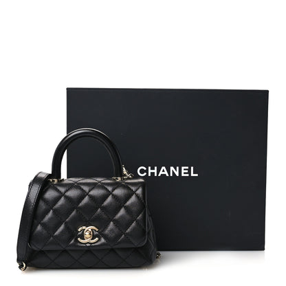 Chanel Caviar Quilted Extra Mini Coco Handle Flap Black 12 of 12