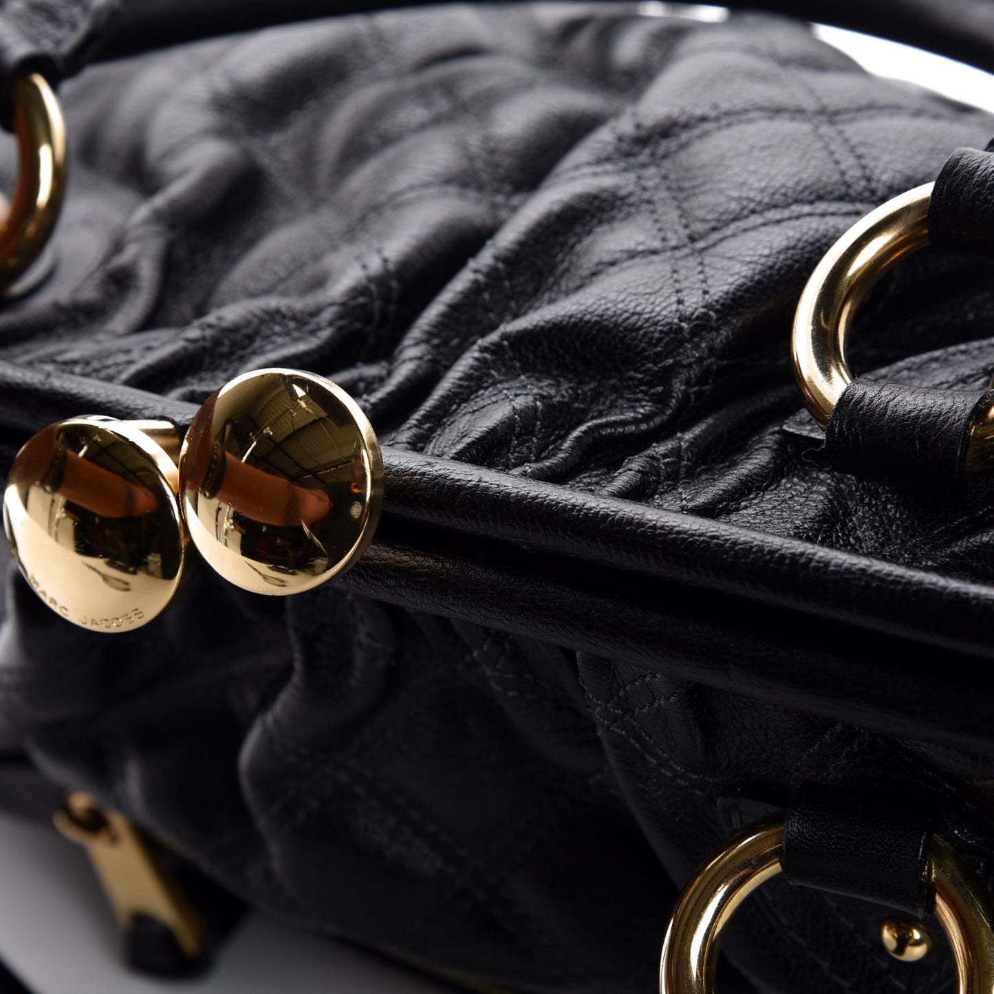Calfskin Quilted Stam Black