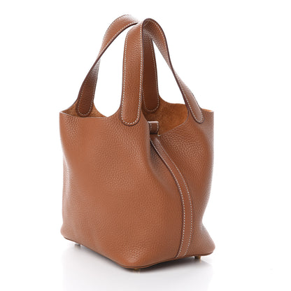 Hermes Taurillon Clemence Picotin Lock 18 PM Gold 2 of 8