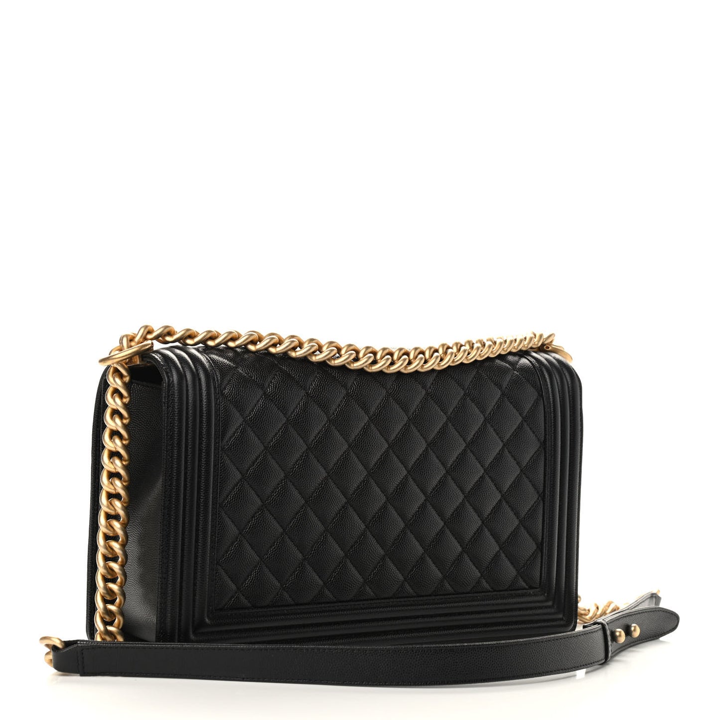 Caviar Quilted New Medium Boy Flap Black