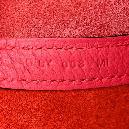 Hermes Taurillon Clemence Casaque Picotin Lock 22 MM Rouge de Coeur Rose Extreme Bleu Zanzibar 7 of 11