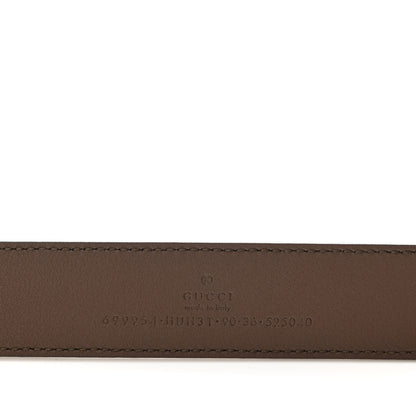 Gucci GG Supreme Monogram Dollar Calfskin Bamboo 30mm Belt 90 36 Beige Ebony Fuxia Fluo 3 of 6