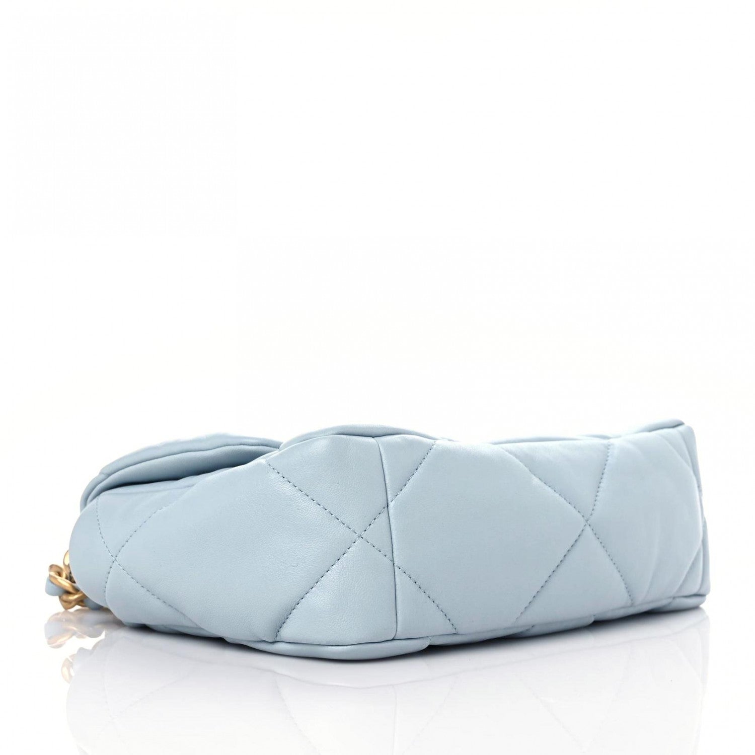 Chanel Lambskin Quilted Medium Chanel 19 Flap Light Blue 4 of 10