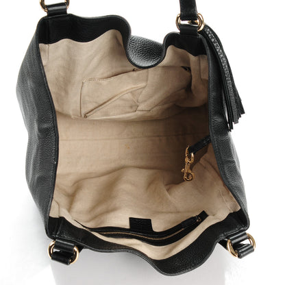 Gucci Pebbled Calfskin Medium Soho Shoulder Bag Black 5 of 7