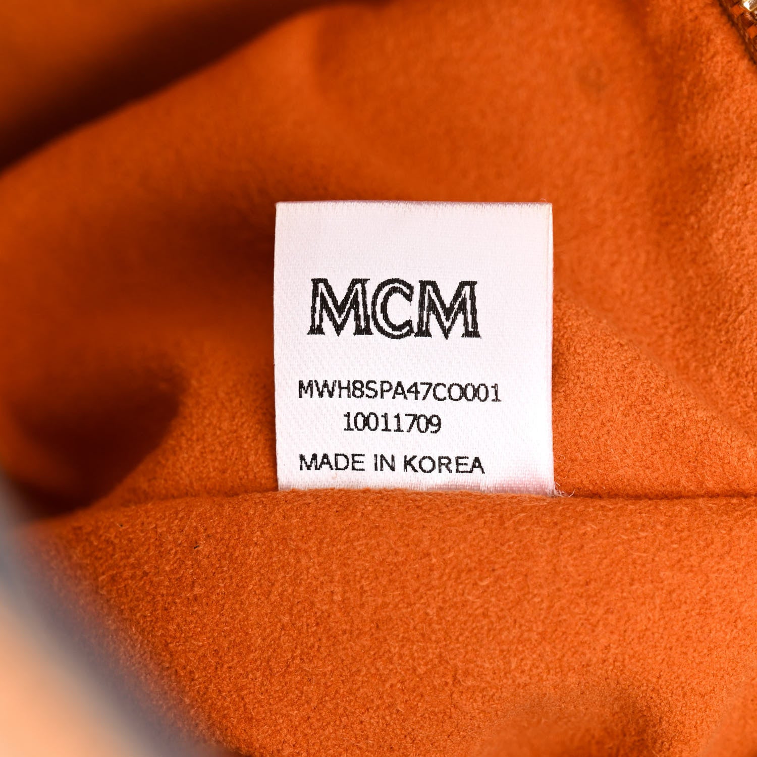 MCM Visetos Large Patricia Hobo Cognac 7 of 17