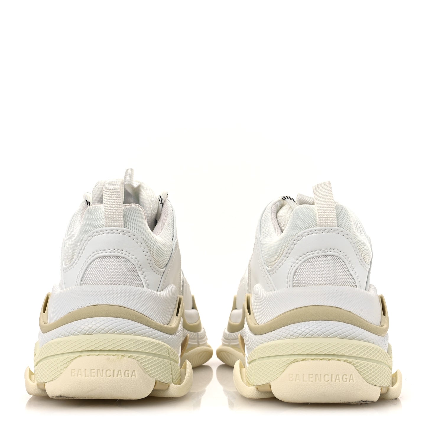 Fabric Mesh Womens Triple S Sneakers 36 White