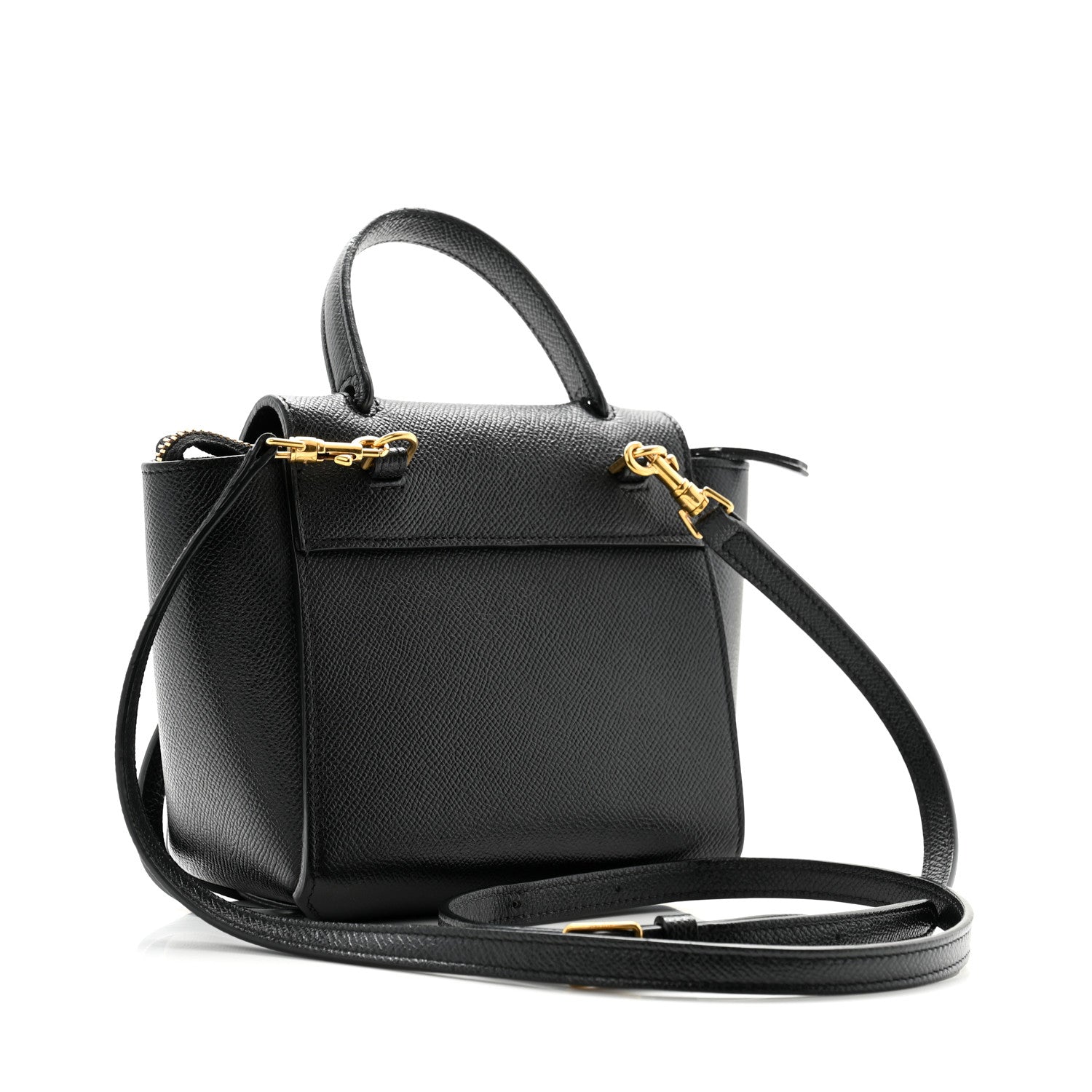 Celine Grained Calfskin Pico Belt Bag Black 3 of 12