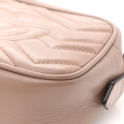Gucci Calfskin Matelasse Mini GG Marmont Chain Shoulder Bag Porcelain Rose 12 of 15